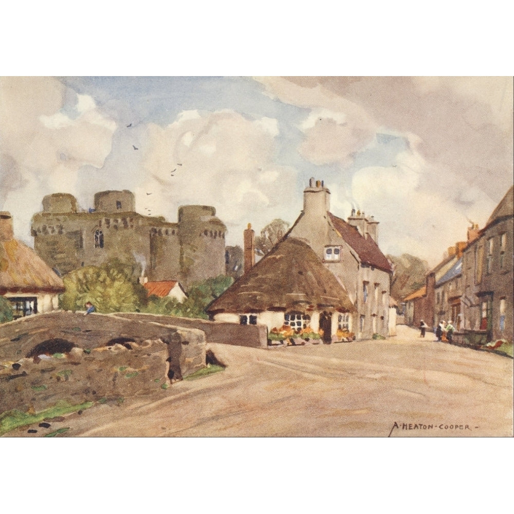 Somerset 1927 Nunney Village and Castle Poster Print by Alfred Heaton Cooper Image 1