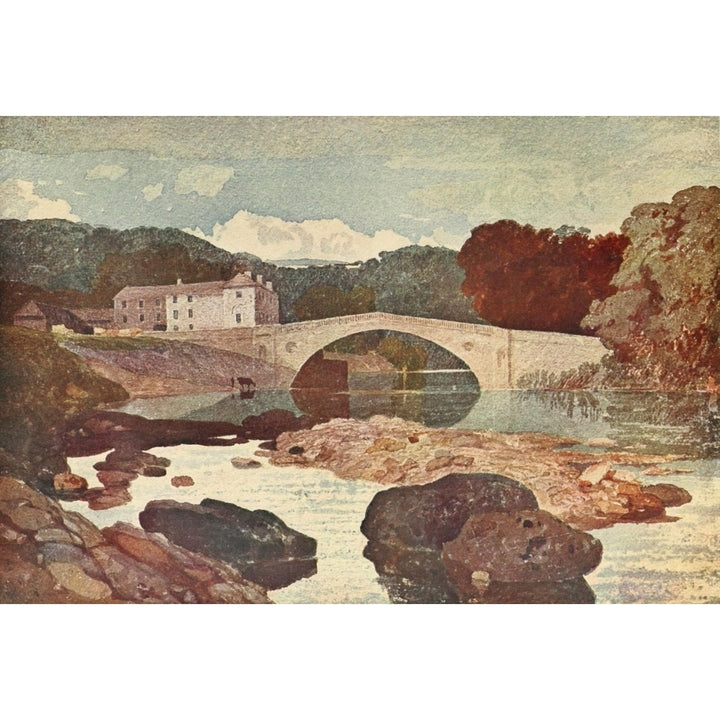 History of Painting 1900 Greta Bridge Yorkshire Poster Print by John Sell Cotman Image 1