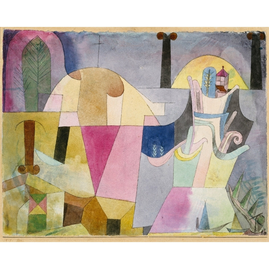 Black Columns in Landscape 1919 Poster Print by Paul Klee Image 1