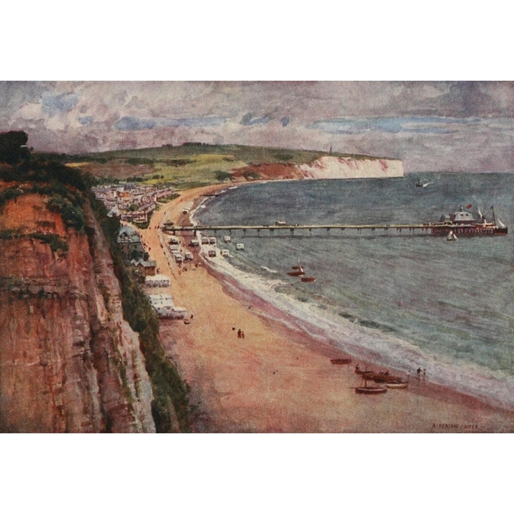 Isle of Wight 1911 Sandown Bay Poster Print by Alfred Heaton Cooper Image 1