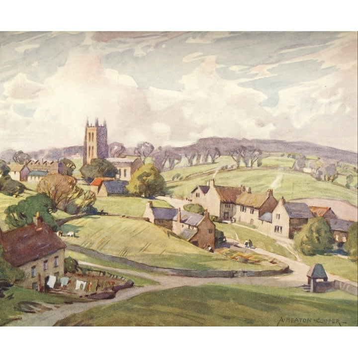 Somerset 1927 Mells Village near Frome Poster Print by Alfred Heaton Cooper Image 2