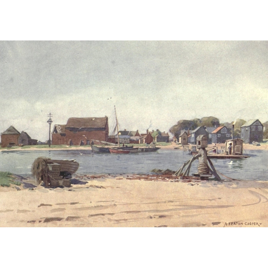 Norfolk and Suffolk 1921 Walberswick Ferry Poster Print by Alfred Heaton Cooper Image 1