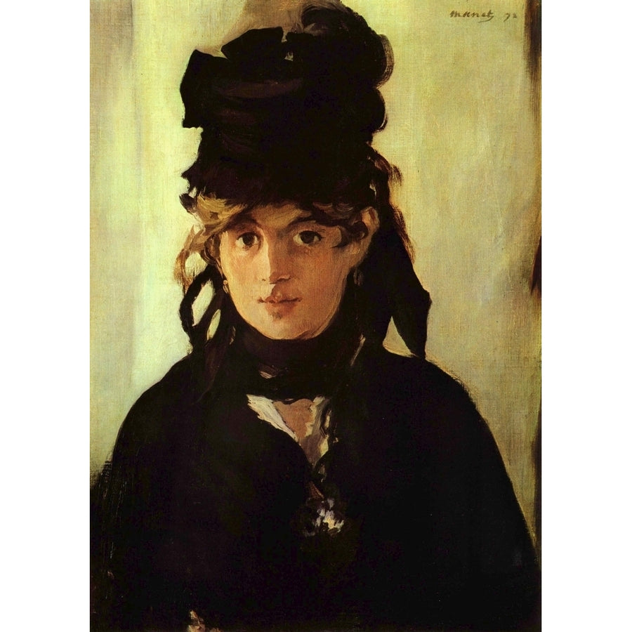 Berthe Morisot with a Bouquet of Violets 1872 Poster Print by douard Manet Image 1