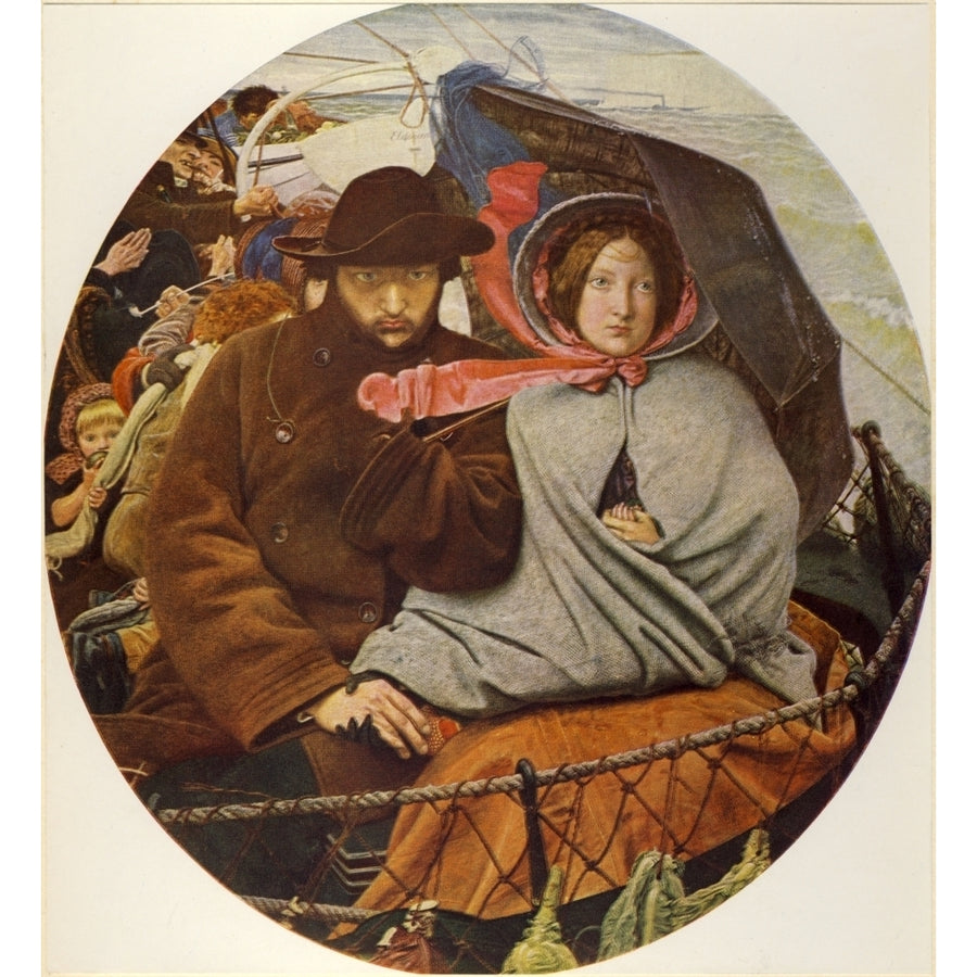 The Last of England The Worlds Greatest Paintings 1934 Poster Print by Ford Madox Brown Image 1