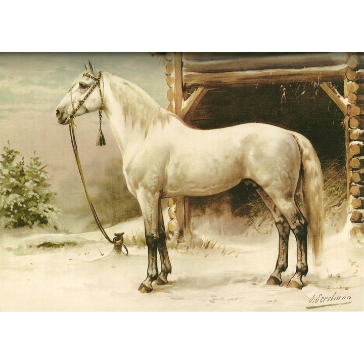 Horse in Snow Poster Print by Otto Eerelman Image 2