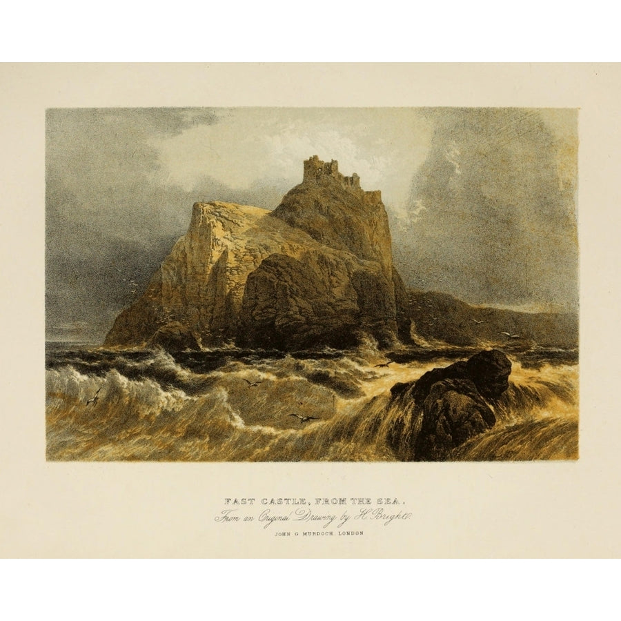 Scotland 1840 Fast Castle Poster Print by Henry Bright Image 1