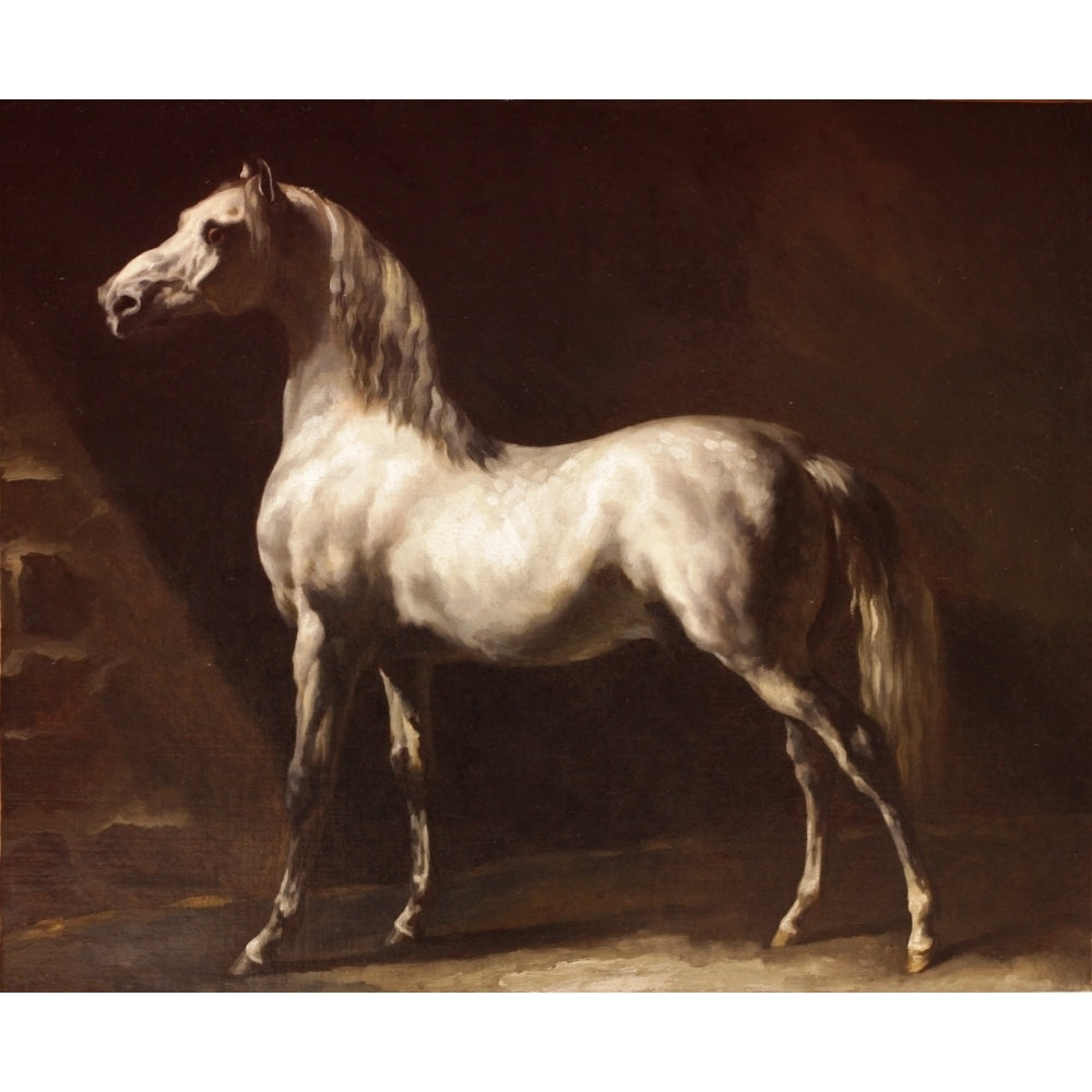 White Arabian Horse before 1824 Poster Print by Th_odore G_ricault Image 2