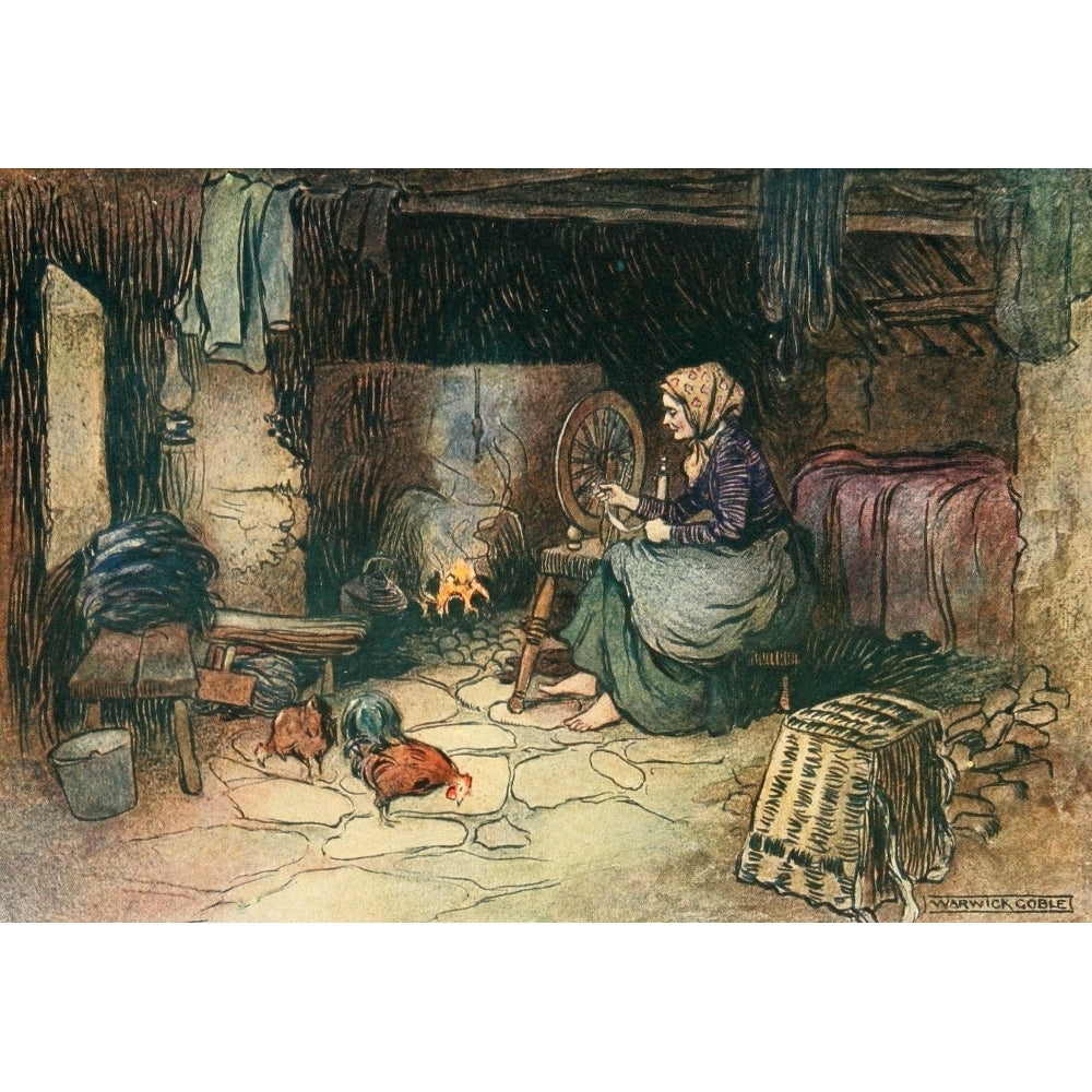 Irish Ways 1909 In the little house under the hill Poster Print by Warwick Goble Image 2