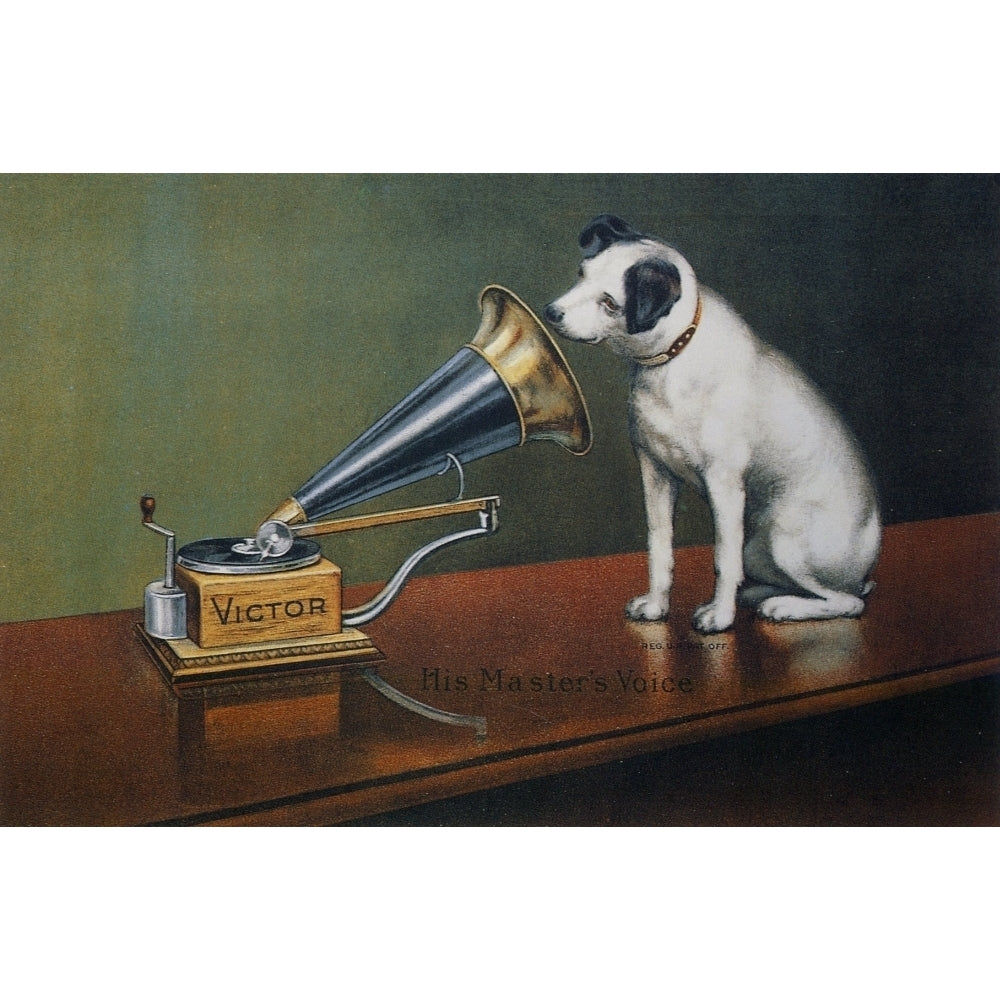 His Masters Voice Ad The Theatre c.1910 Poster Print by Francis Barraud Image 2