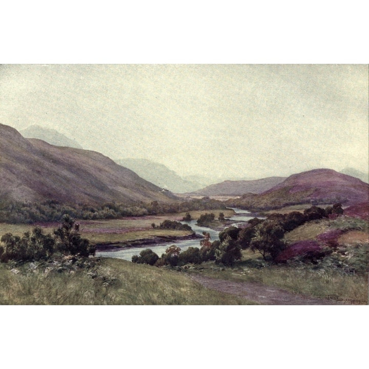 Salmon Rivers and Lochs of Scotland 1909 Helmsdale Poster Print by Percy Dixon Image 1