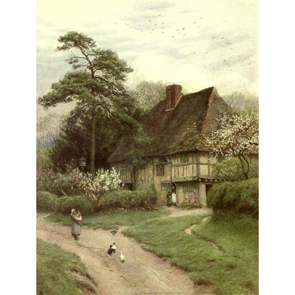 Old English Country Cottages 1906 Hollingbourne Poster Print by Helen Allingham Image 2