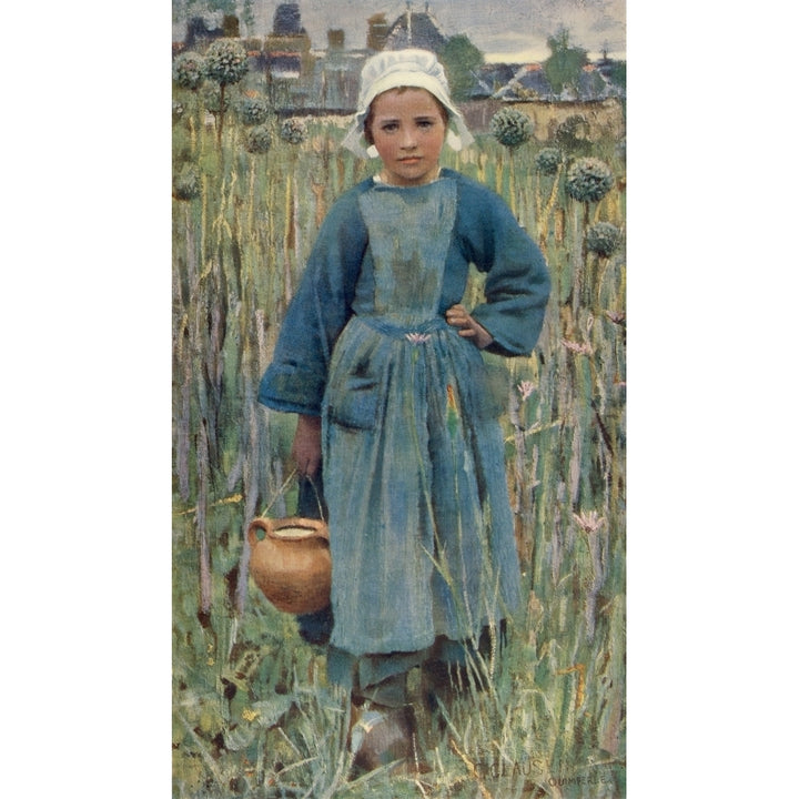 Great Pictures in Private Galleries 1909 Breton Peasant Girl Poster Print by G. Clausen Image 2