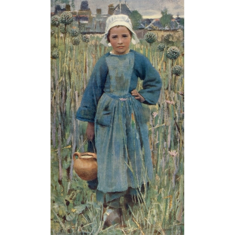 Great Pictures in Private Galleries 1909 Breton Peasant Girl Poster Print by G. Clausen Image 1