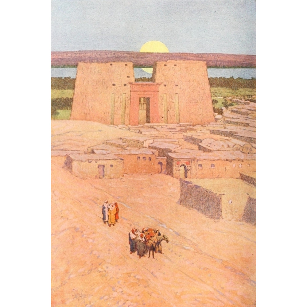 Egypt and its Monuments 1908 The Temple of Edfu Poster Print by Jules Guerin Image 2