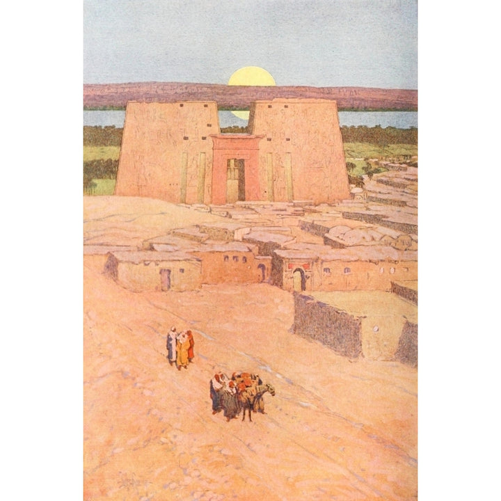 Egypt and its Monuments 1908 The Temple of Edfu Poster Print by Jules Guerin Image 2