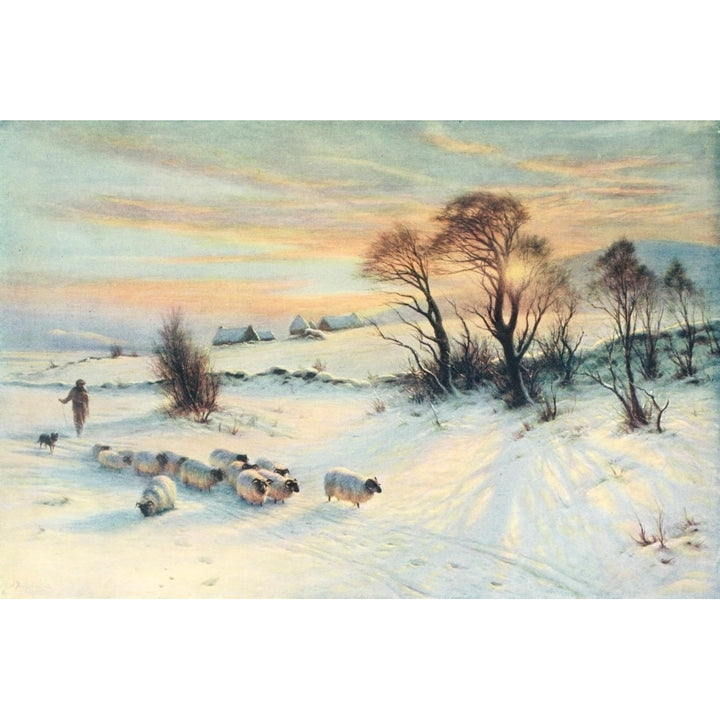 Connoisseur 36 1913 Winters Glow Poster Print by Joseph Farquharson Image 1