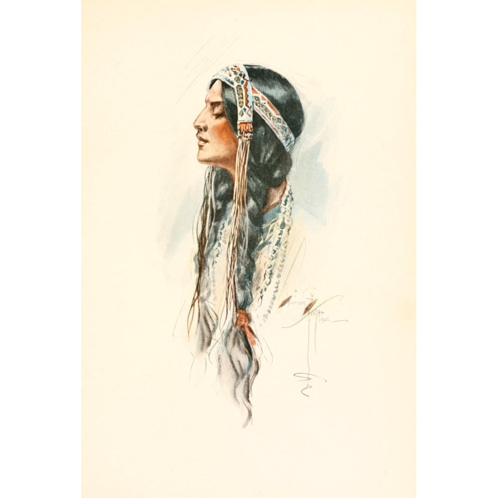 The Song of Hiawatha 1906 Red Indian squaw Poster Print by Harrison Fisher Image 2