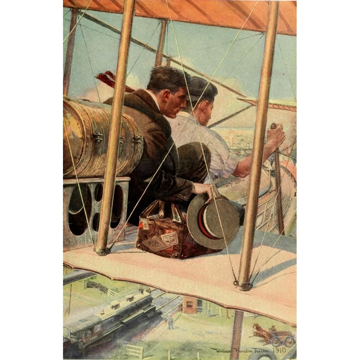 Scribners Magazine 49 1911 Catching the Limited Poster Print by William Harnden Foster Image 1