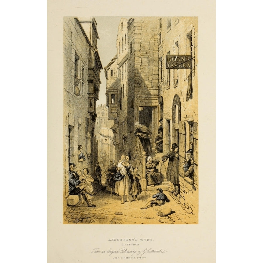 Scotland 1840 Libbertons Wynd Poster Print by George Cattermole Image 1