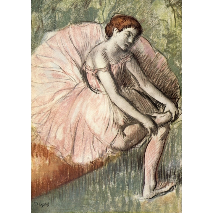 Dancer massaging her ankle Poster Print by Edgar Degas Image 2