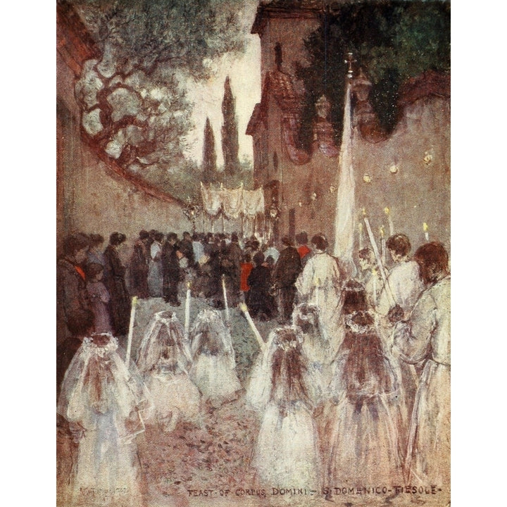 Florence and some Tuscan Cities 1905 Feast of Corpus Christi Poster Print by R.C. Goff Image 1