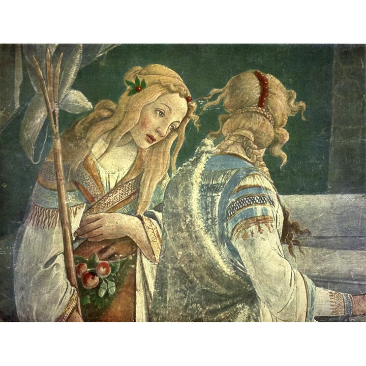 Old Masters 1900 Moses and the Jethro daughters Poster Print by Sandro Botticelli Image 1