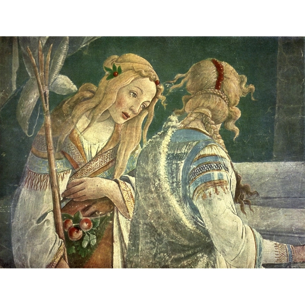 Old Masters 1900 Moses and the Jethro daughters Poster Print by Sandro Botticelli Image 2