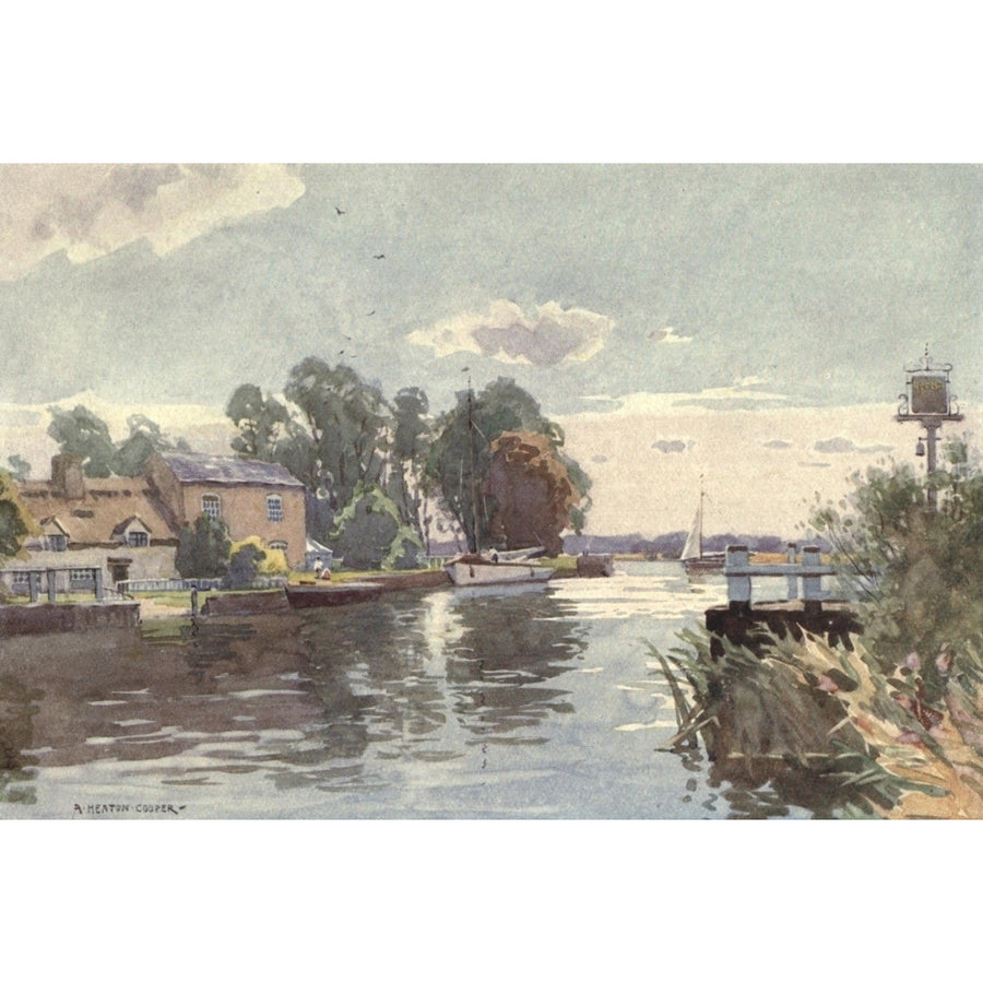 Norfolk and Suffolk 1921 Horning Ferry on the Bure Poster Print by Alfred Heaton Cooper Image 1