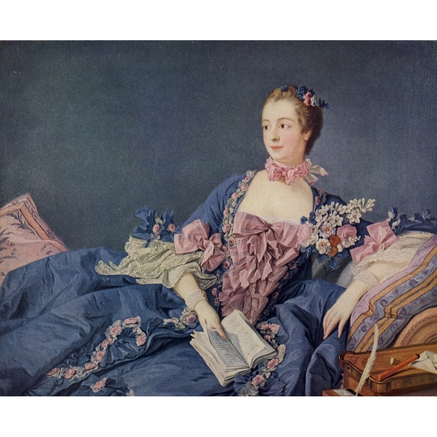 Worlds Greatest Paintings 1934 Madame de Pompadour Poster Print by F. Boucher Image 1