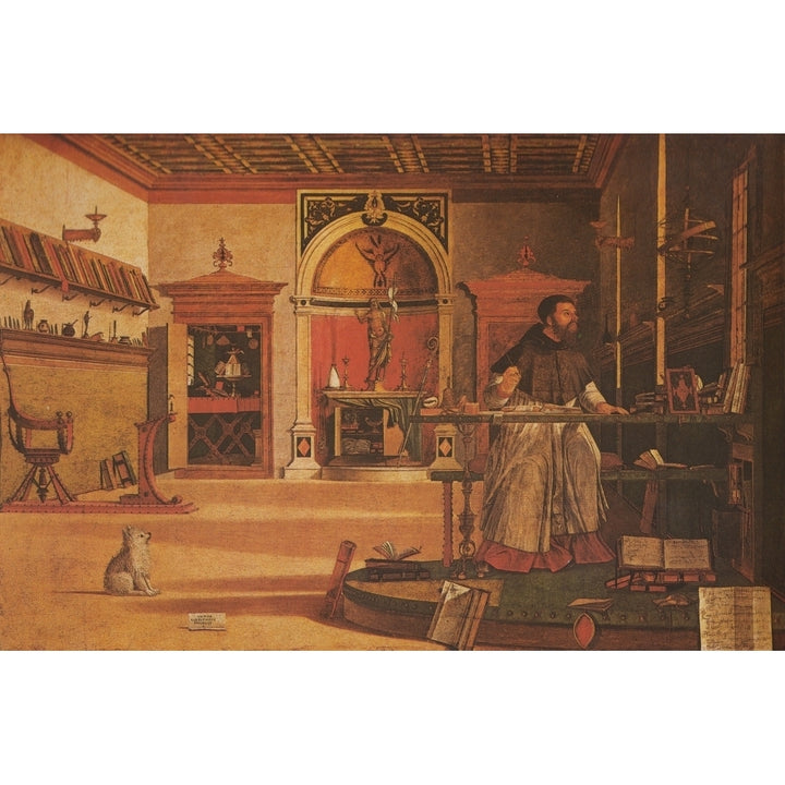 St. Augustine in his study c.1510 Poster Print by Vittore Carpaccio Image 1