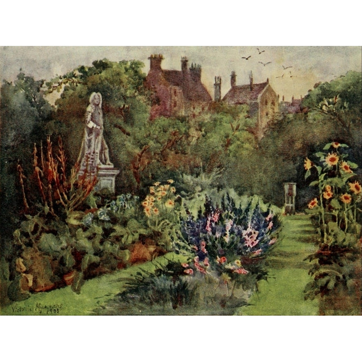 London Parks and Gardens 1907 Chelsea Physic Garden Poster Print by Lady V. Manners Image 1