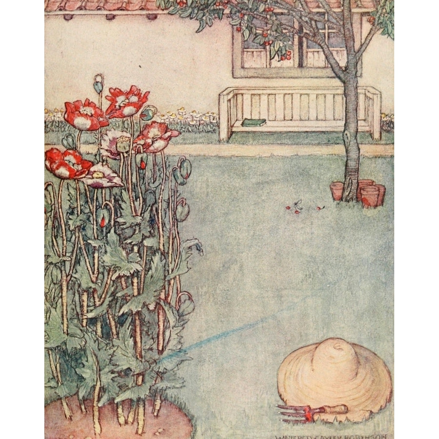 The Childrens Book of Gardening 1909 Poppies Poster Print by Winifred Cayley-Robinson Image 1