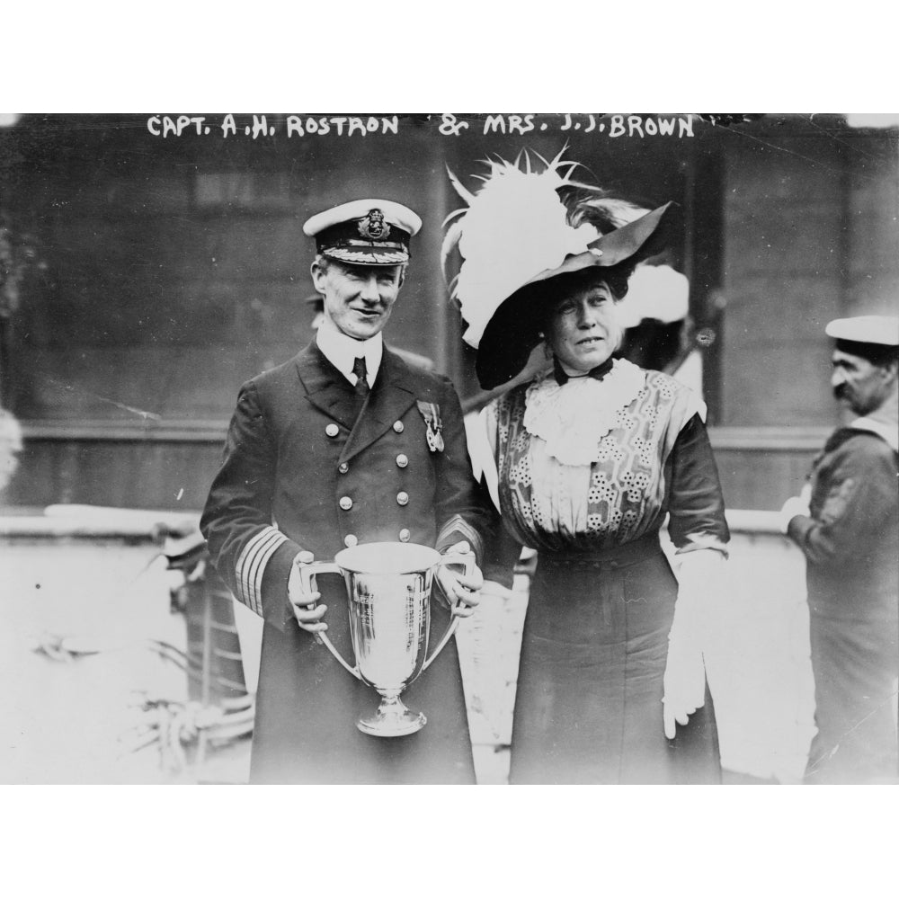 Rostron Captain of Carpathia with the unsinkable Margaret Molly Brown Poster Print by George G. Bain Image 2