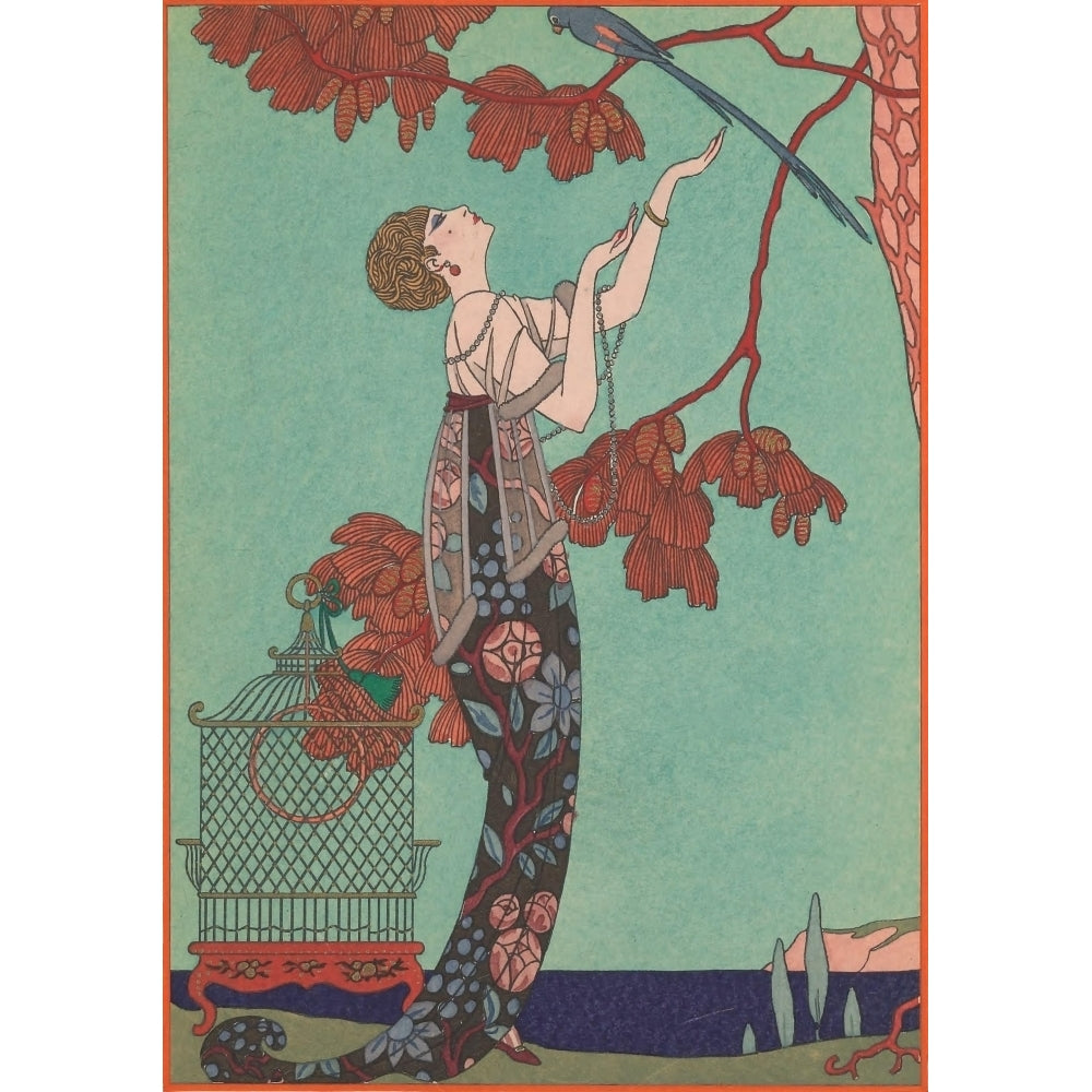 Modes et manieres daujourdhui 1912 LOiseau Volage Poster Print by George Barbier Image 1