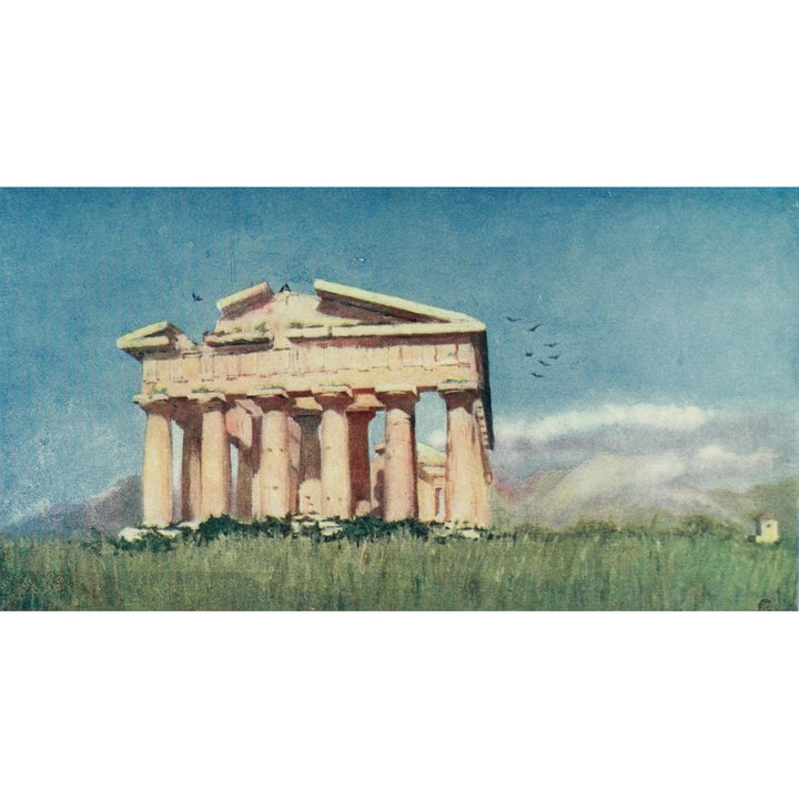 Naples 1904 Temple of Poseidon Paestum Poster Print by Augustine Fitzgerald Image 2