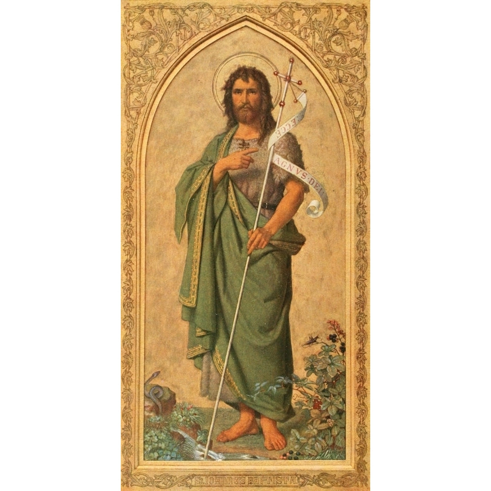 Christliche Kunst 14 1917 St. John the Baptist Poster Print by Franz Ittenbach Image 1