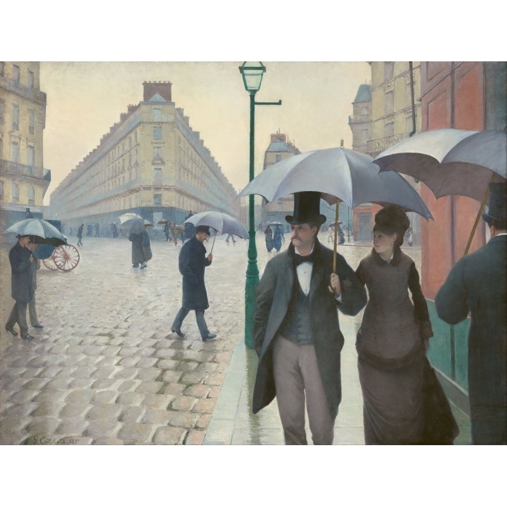 Paris Street rainy day 1877 Poster Print by Gustave Caillebotte Image 1