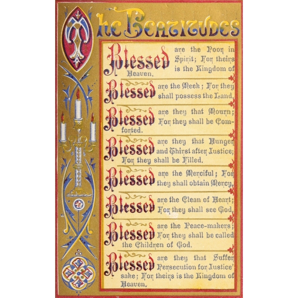 The Key of Heaven 1874 The Beatitudes Poster Print by Thomas Kelly Image 1