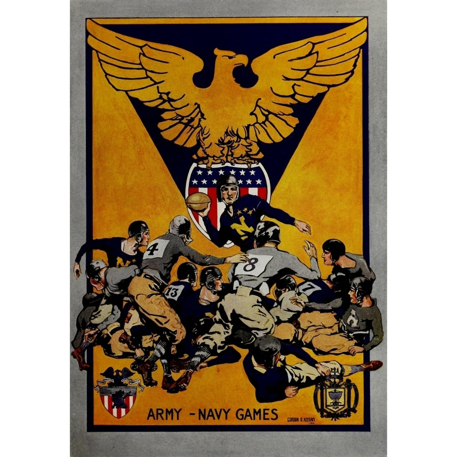 Lucky Bag 1918 Army Navy Games Poster Print by Gordon Kissam Image 1