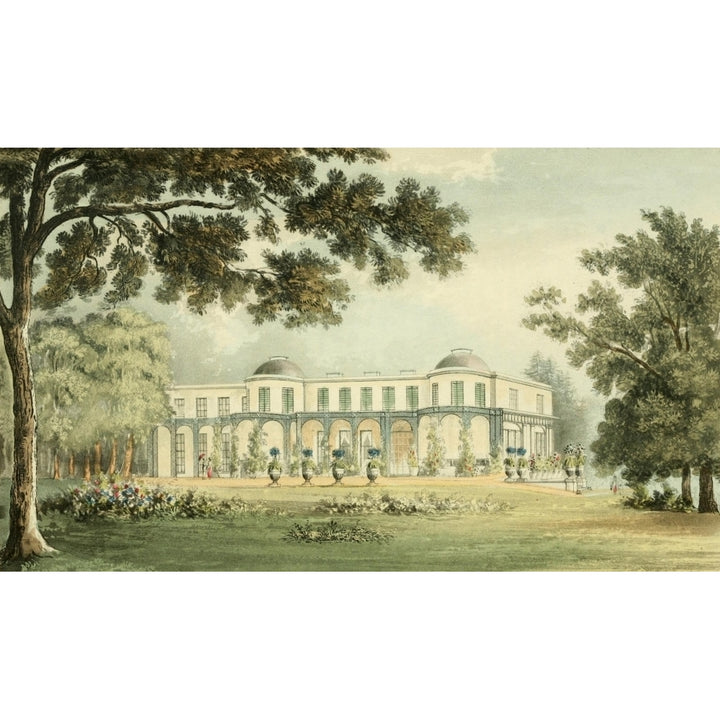 Repository of Arts 1817 Dropmore garden front Poster Print by J. Gendall Image 2