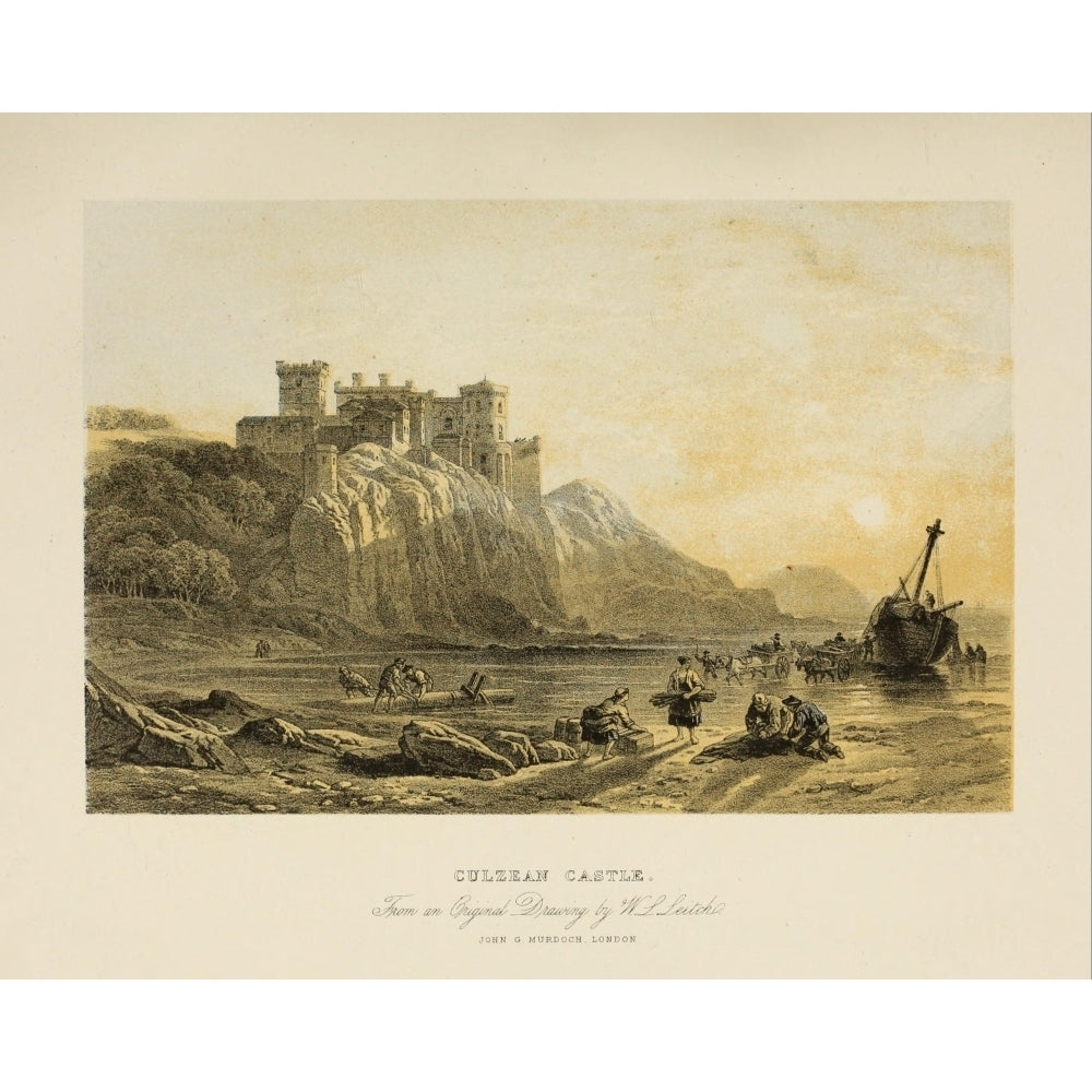 Scotland 1840 Culzean Castle Poster Print by William L. Leitch Image 2