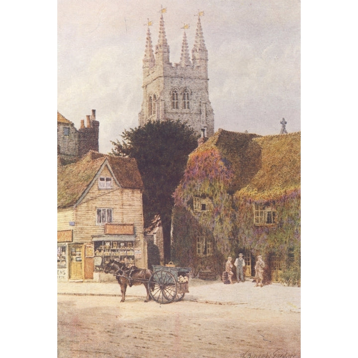 Kent 1906 Church and Woolpack Tenterden Poster Print by William B. Gardner Image 1