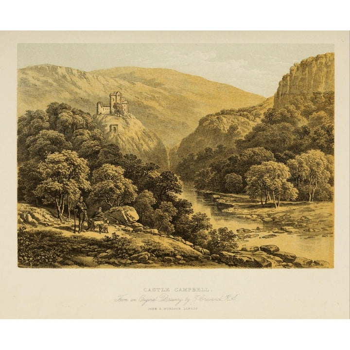 Scotland 1840 Castle Campbell Poster Print by Thomas Creswick Image 2