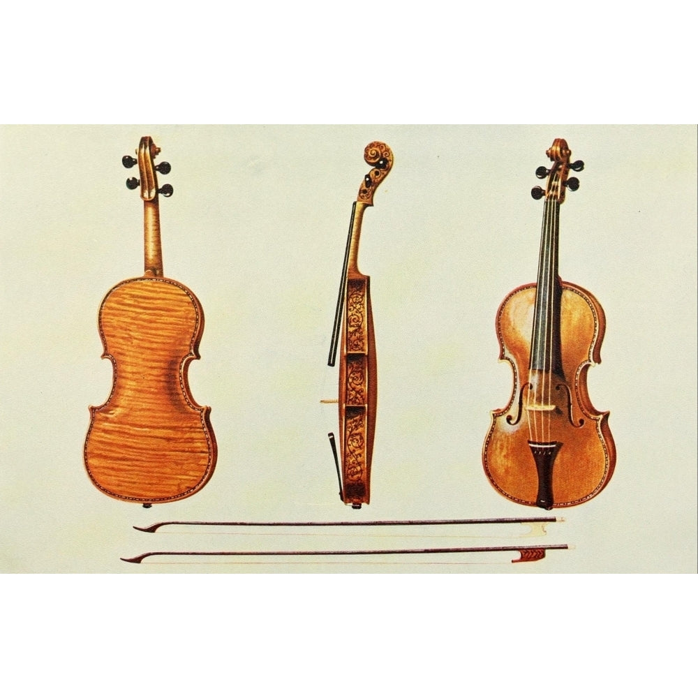 Musical Instruments 1921 Violin The Hellier Stradivarius Poster Print by William Gibb Image 2