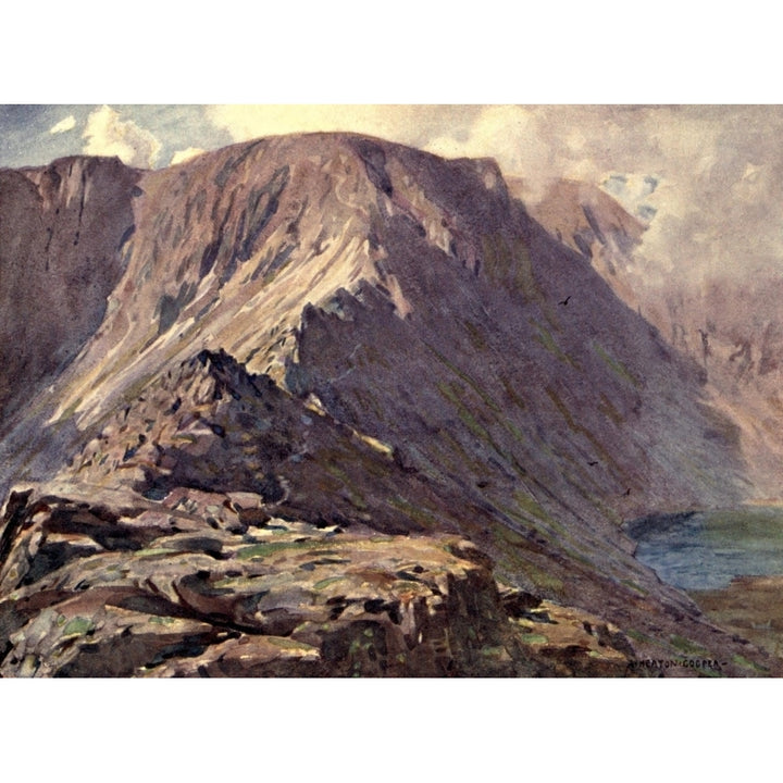 Wild Lakeland 1922 Striding Edge Helvellyn Poster Print by A. Cooper Image 1