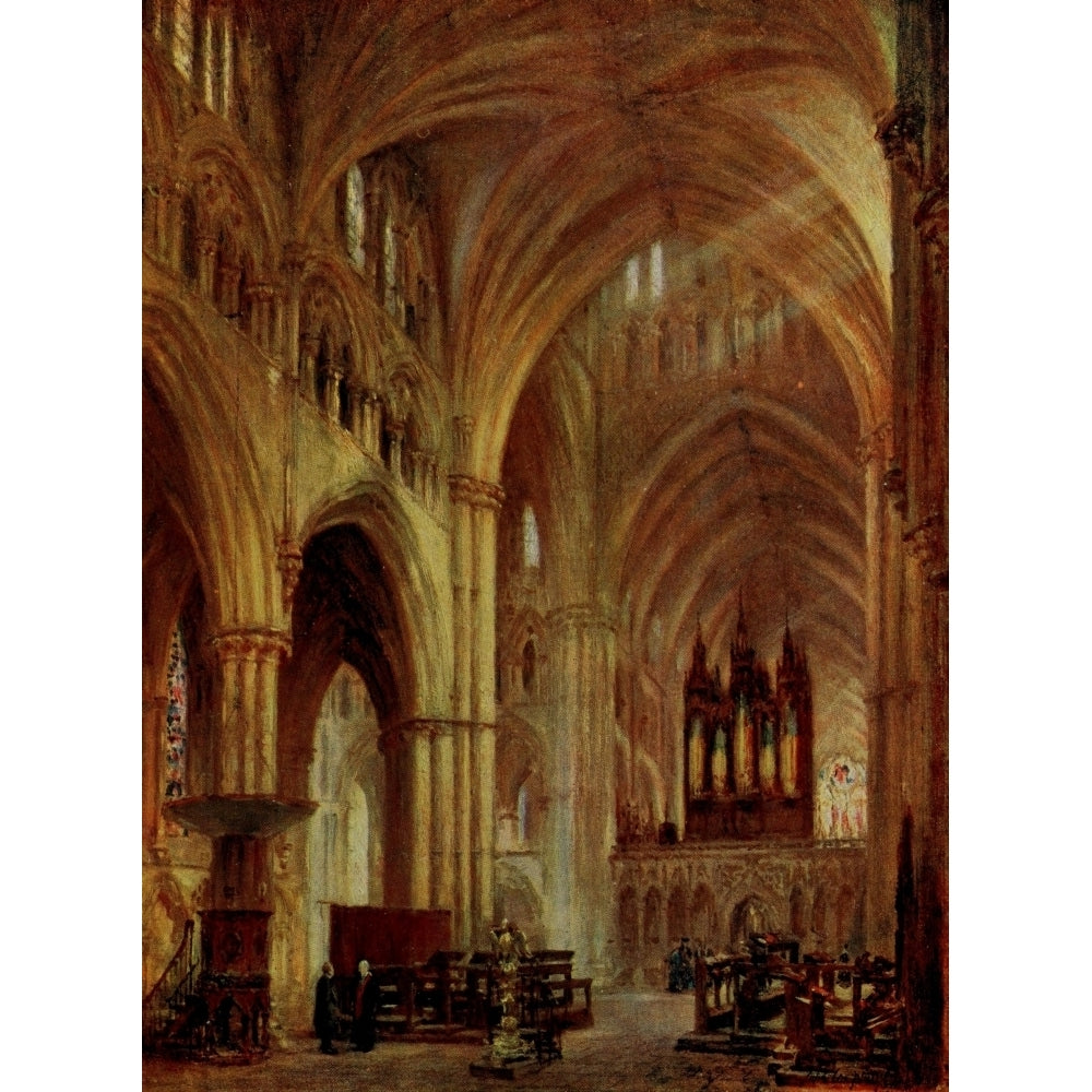 Appletons Mag 1903 Interior of Lincoln Cathedral Poster Print by Colin Campbell Cooper Image 2