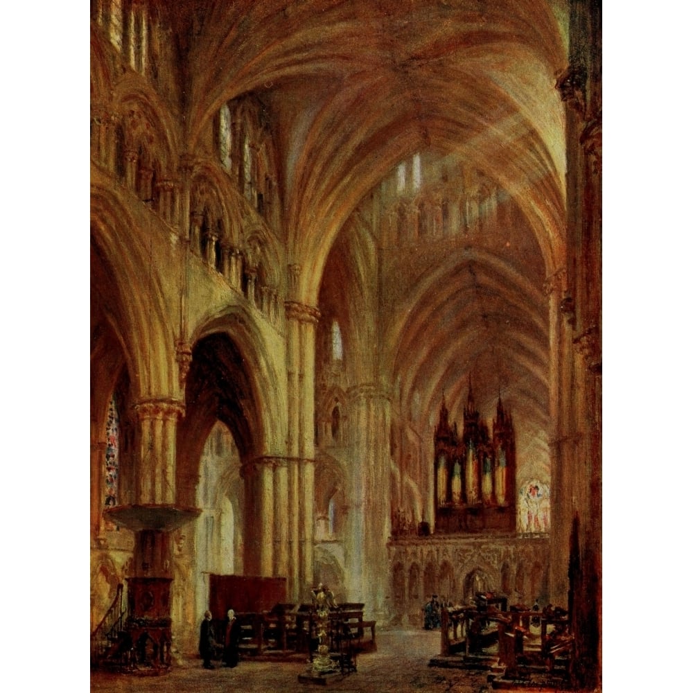 Appletons Mag 1903 Interior of Lincoln Cathedral Poster Print by Colin Campbell Cooper Image 1