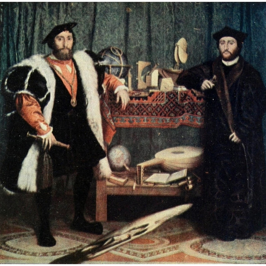 Holbein 1909 The Ambassadors Poster Print by Hans Holbein Image 1