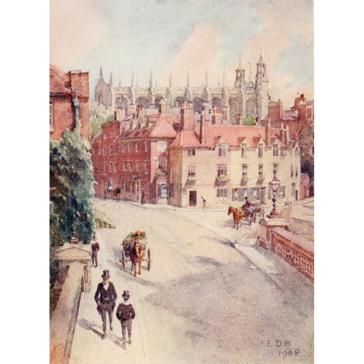 Eton 1909 Barnes Pool Bridge Poster Print by E.D. Brinton Image 2