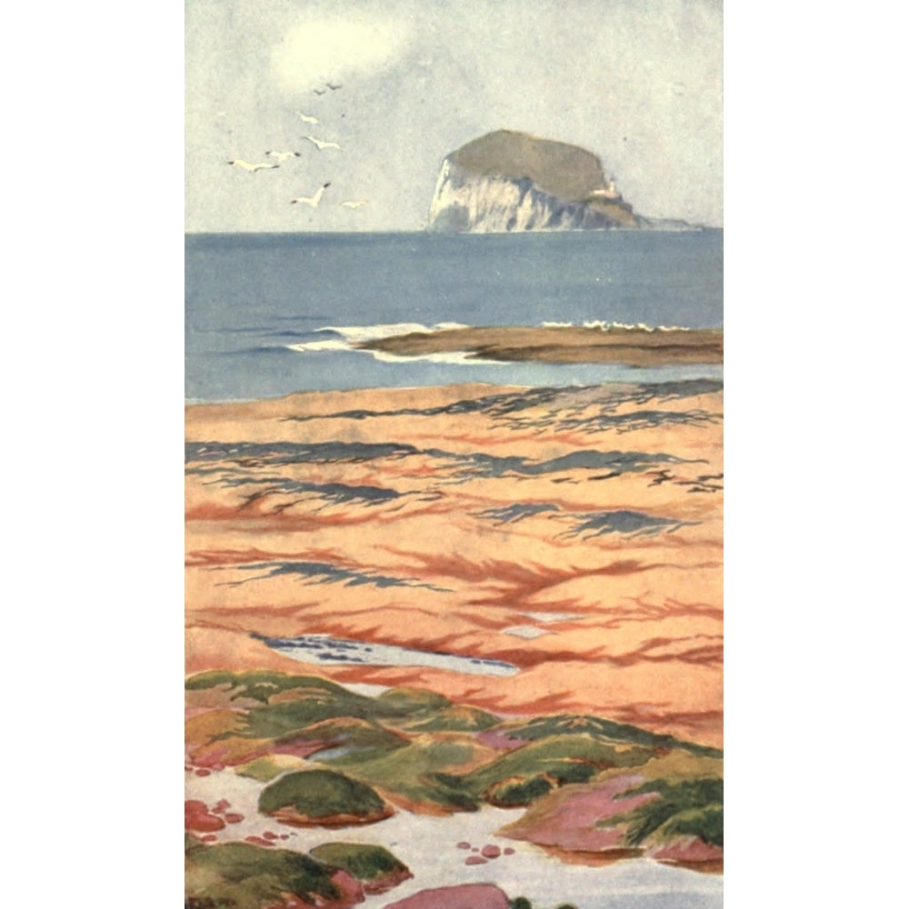 Berwick and Lothian Coasts 1913 Bass Rock from North Berwick Poster Print by Edith B. Hannah Image 1